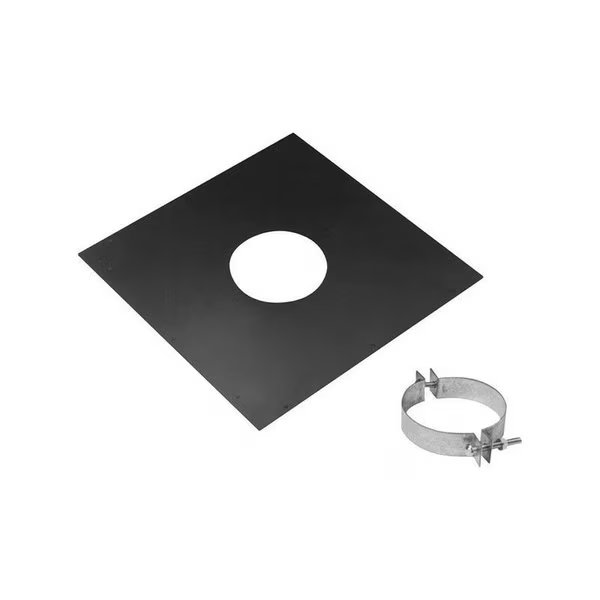 DuraVent 4 in. Steel Stove Pipe Ceiling Support Kit, B & K, Mfr#: 4PVL-FSR